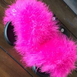 Faux Fur Slides